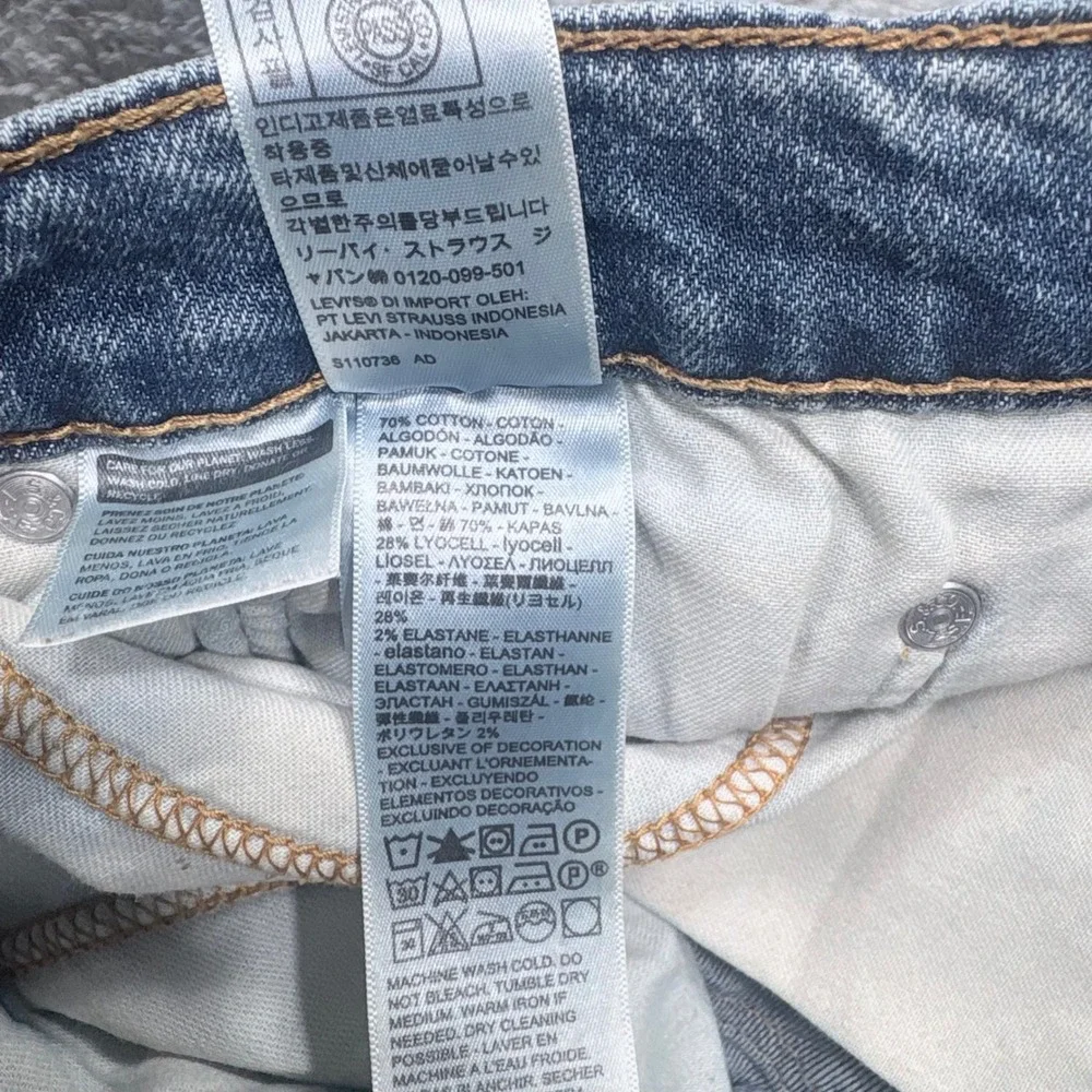 Levi's 514 Straight Fit Jeans Mens 34x32 Blue Medium Wash Stretch Denim